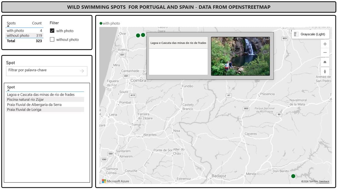 From OpenStreetMap to Power BI: Visualizing Wild Swimming Locations